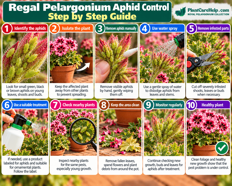 Aphid identification and control checklist for Regal Pelargoniums