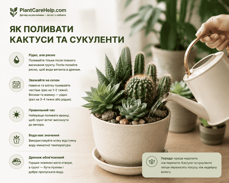 Кактуси та сукуленти