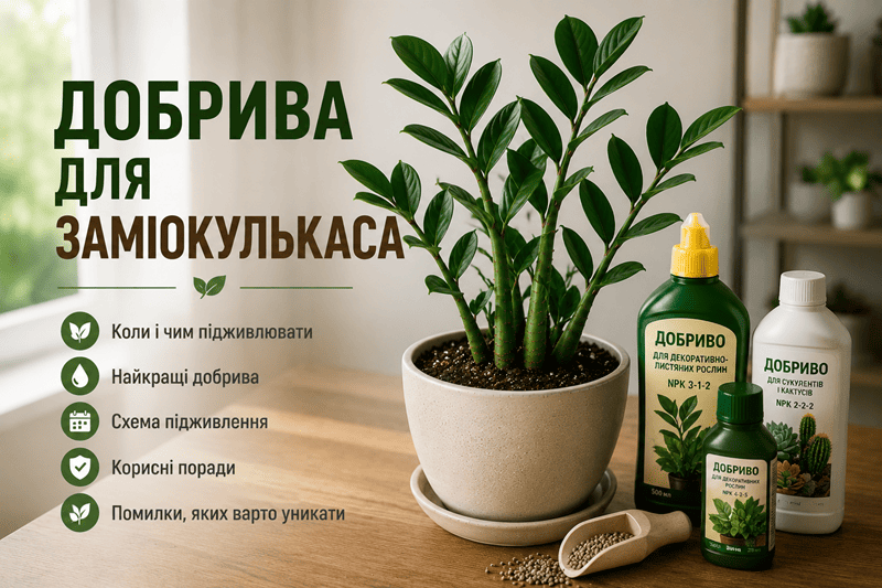 Добрива для заміокулькаса