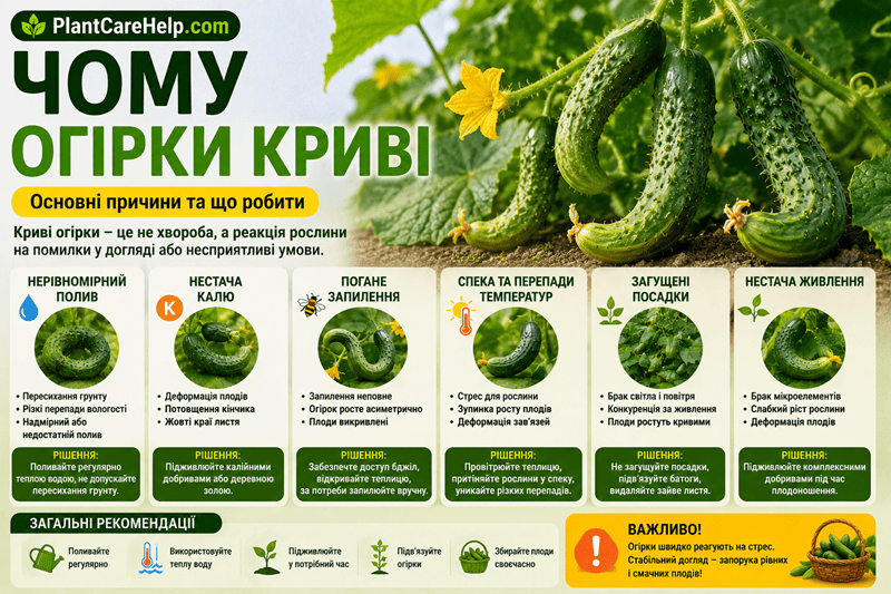 Чому огірки криві