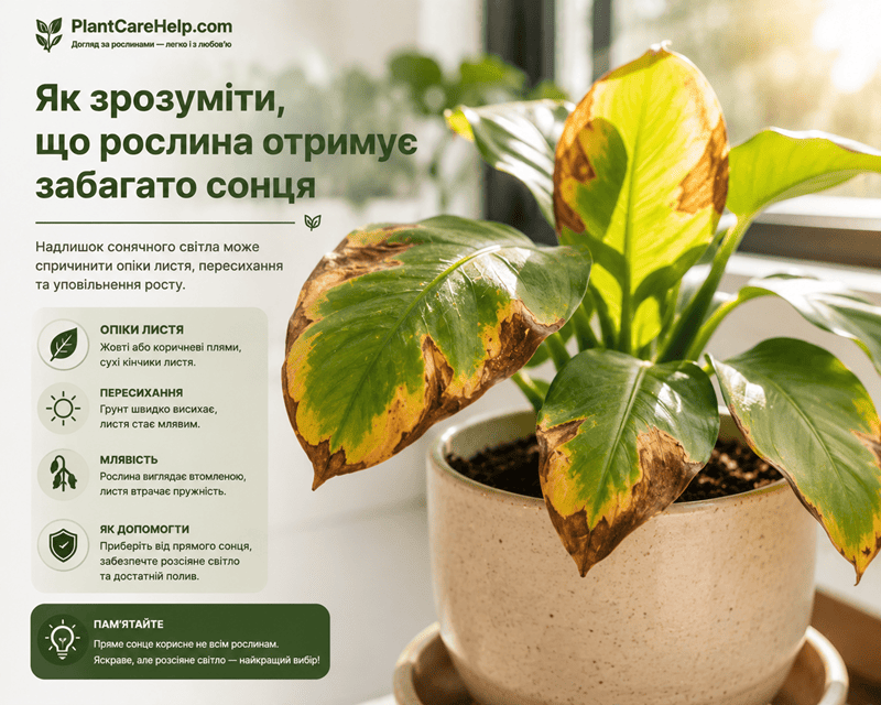 Рослина отримує забагато сонця