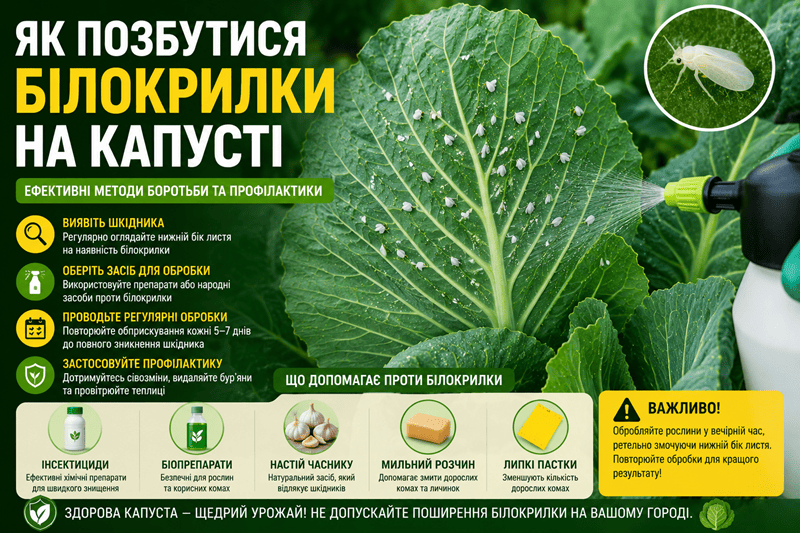 Як позбутися білокрилки на капусті
