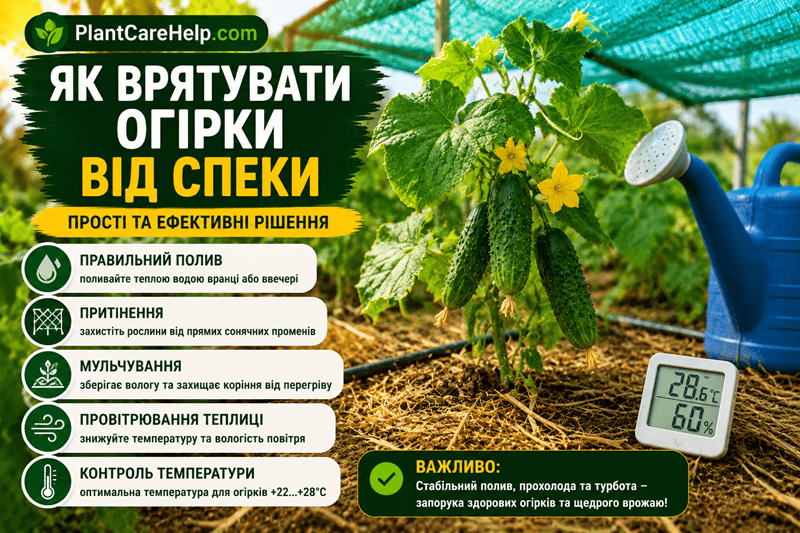 Як врятувати огірки від спеки