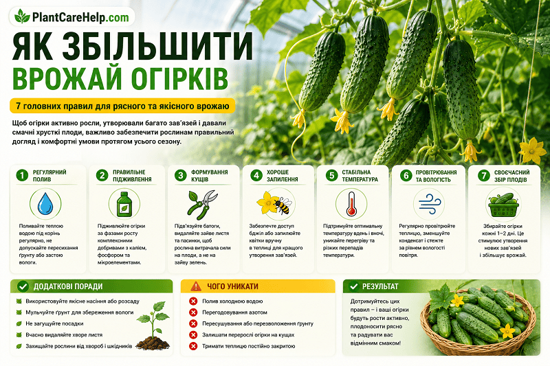Як збільшити врожай огірків