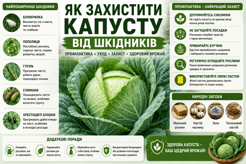 Як захистити капусту від шкідників