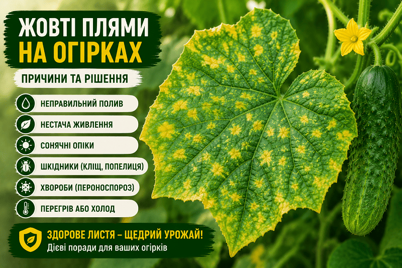 Жовті плями на огірках